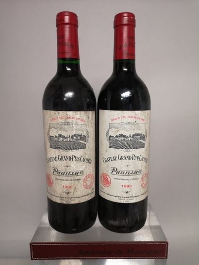 null 2 bouteilles CHÂTEAU GRAND PUY LACOSTE - 5é GCC Pauillac 1992


Etiquettes légèrement...