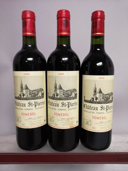 null 3 bouteilles Château SAINT PIERRE - Pomerol 2003


Etiquettes légèrement ta...