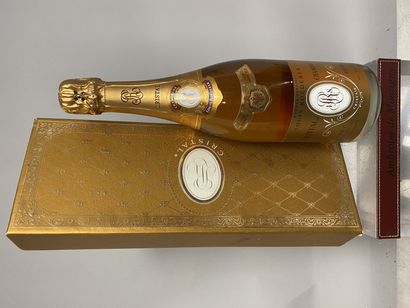 null 1 bouteille CHAMPAGNE CRISTAL DE ROËDERER En boîtier 1988 Contre étiquette import...