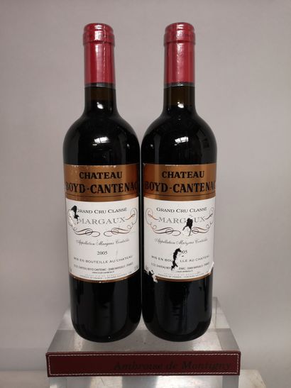 null 2 bouteilles Château BOYD CANTENAC - 3e Gcc Margaux 2005


Etiquettes abîmé...