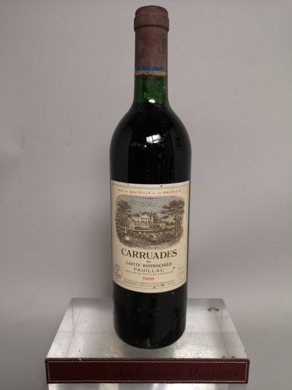 null 1 bouteille CARRUADES de LAFITE ROTHSCHILD - Pauillac 1988


Etiquette légèrement...