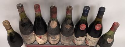 null 8 bouteilles BOURGOGNE ROUGE DIVERS A VENDRE EN L'ETAT : 2 POMMARD et 1 GEVREY...