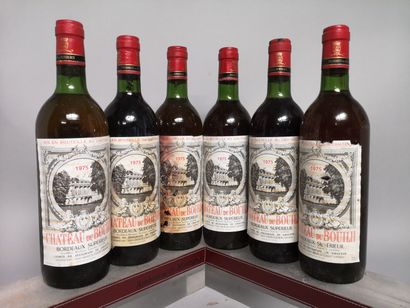 null 6 bouteilles Château du BOUILH - Bordeaux supérieur 1975 A VENDRE EN L'ETAT