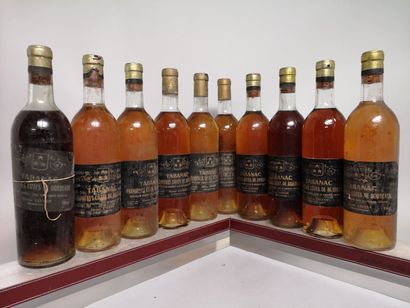 null 10 bouteilles TABANAC - 1eres côtes de Bordeaux Liquoreux A VENDRE EN L'ETAT...