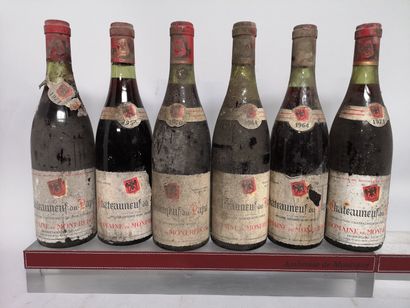 null 6 bouteilles CHATEAUNEUF du PAPE Domaine de MONT REDON , 1 bouteille de 1957,...