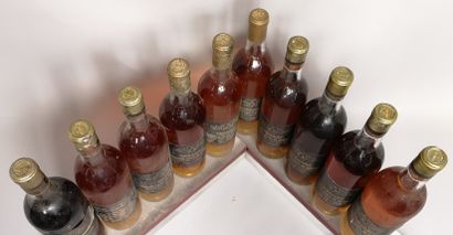 null 10 bouteilles TABANAC - 1eres côtes de Bordeaux Liquoreux A VENDRE EN L'ETAT...