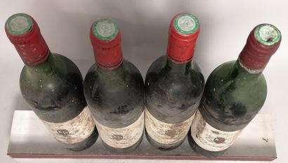 null 4 bouteilles Château FOURCAS HOSTEN - Listrac Médoc 3 bouteilles de 1976 et...