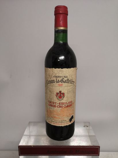 null 1 bouteille Château CANON LA GAFFELIERE - GCC Saint Emilion 1981


Etiquette...