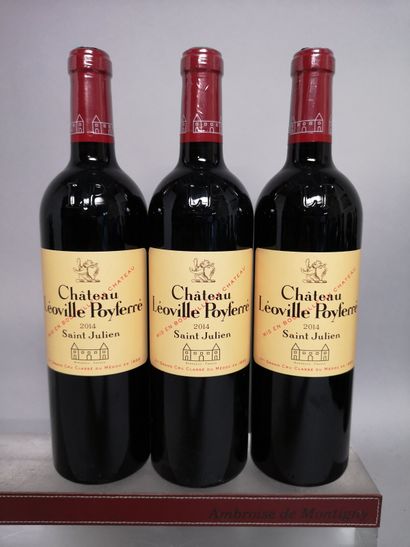 null 3 bouteilles Château LEOVILLE POYFERRE - 2e Gcc Saint Julien 2014