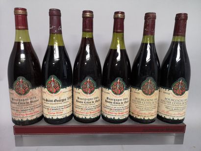 null 6 bouteilles BOURGOGNE DIVERS CONFRERIE des CHEVALIERS du TASTEVIN, 4 HAUTES...