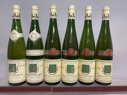 null 6 bouteilles Gewurztraminer - PREISS ZIMMER, 4 bouteilles de 1995, 1 de 1999...