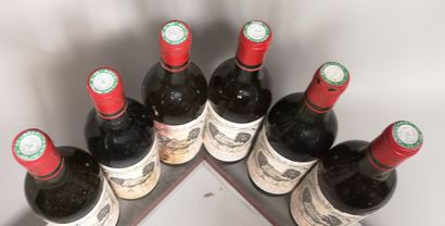 null 6 bouteilles Château du BOUILH - Bordeaux supérieur 1975 A VENDRE EN L'ETAT