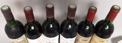null 6 bouteilles BORDEAUX - SAINT EMILION Grand Cru DIVERS : 2 bouteilles Ch. du...