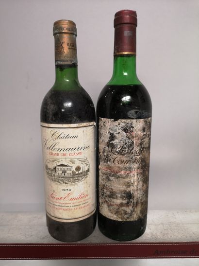 null 2 bouteilles BORDEAUX - SAINT EMILION Grand cru, 1 bouteille Ch. VILLEMAURINE...