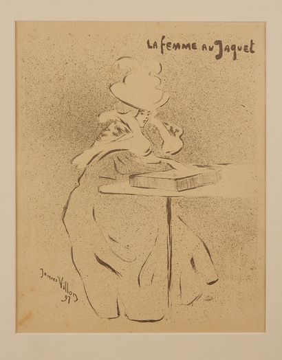 JACQUES VILLON 
Lithographie
La Femme au Jaquet 1897
Dim. : 28,5 x 23 cm (à vue)
Encadrée...