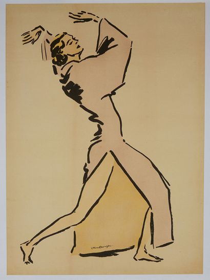 Kees Van Dongen Affiche avant la lettre Kira Alanova
Dim. : 72 x 53 cm
Entoilée
