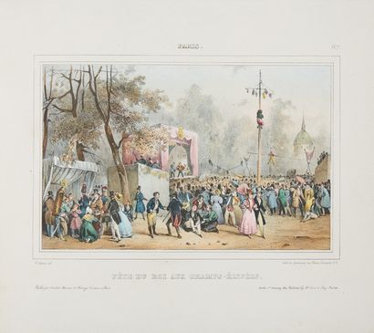 ADAM, Victor. Paris. 1830. 1 Vol. in-4 oblong. Demie percaline à coins à la Bradel,...