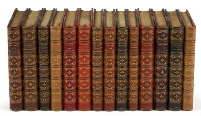 ÉDITIONS QUANTIN. 
Ensemble de 14 volumes. In-32. Demi-maroquin à coins de différentes...