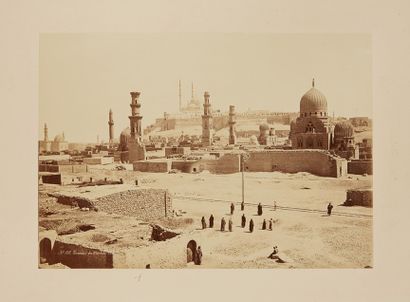null [EGYPTE] Henri BECHARD (c 1875) 2 photographies tirages albuminés montés sur...