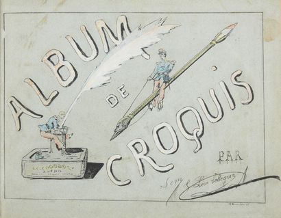 null [DESSINS OTIGINAUX] SEM - LEBÈGUE, LÉON. Album de croquis originaux. 1885. 1...