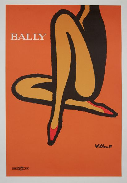 VILLEMOT Affichette
Bally
De La Vasselais imp Paris
Dim. : 60,5 x 41 cm
Entoilée