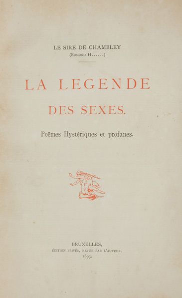 null [DESSINS ORIGINAUX DE LOBEL-RICHE] CHAMBLEY, Le Sire de. La Légende des sexes....