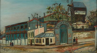 Maurice UTRILLO (1883-1955) 
Le Moulin de la Galette, 1921
Huile sur panneau, signée...