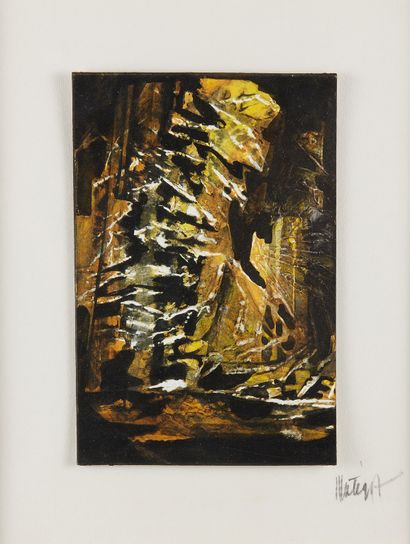 Mathieu MATÉGOT (1910-2001) Projet de tapisserie
Gouache sur carton
Signée en bas...