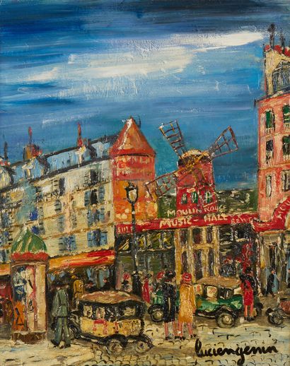 Lucien GENIN (1894-1953) The Moulin Rouge
Oil on canvas
Signed lower right
50 x 40...