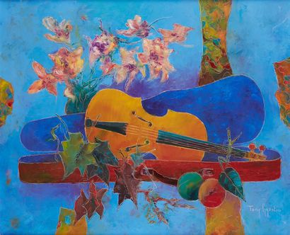 TONY AGOSTINI (1916-1990) Fleurs et fruits
Huile sur toile
Signée en bas à droite...