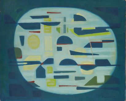 Alfred MANESSIER (1911-1993) Silentia Lunae
Oil on canvas
Signed and dated "54" lower...