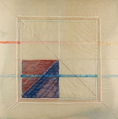 André VALENSI (1947-1999) Geometric composition, 1975
Felt-tip drawing on tracing...
