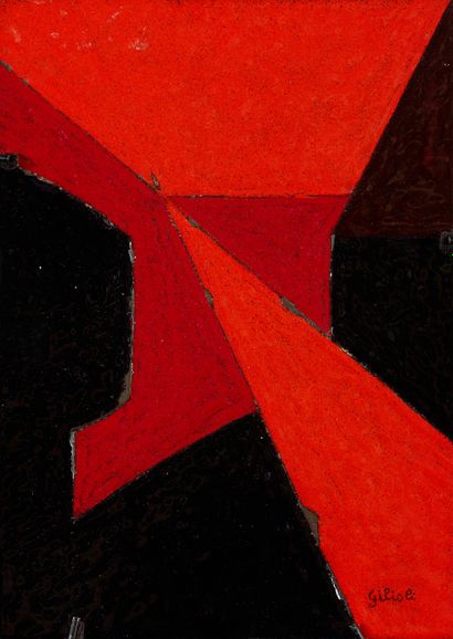 Emile Gilioli (1911-1977) Composition abstraite
Plaque émaillée
Signée en bas à droite...