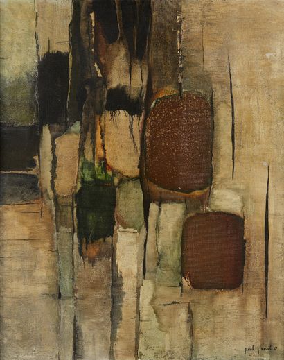 Paul Jean REVEL (1922-1983) Composition abstraite, 1967
Huile sur toile
Signée en...