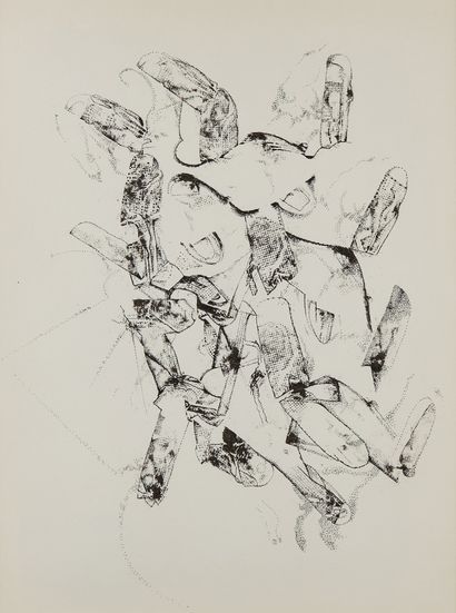 Endre ROZSDA (1913-1999) 
Faces of leaves

Indian ink drawing on paper

30 x 22,5...