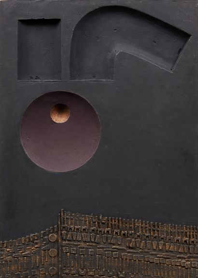Edgard PILLET (1912-1996) Empyrean
Crucible metal
Signed, dated 59 and titled on...