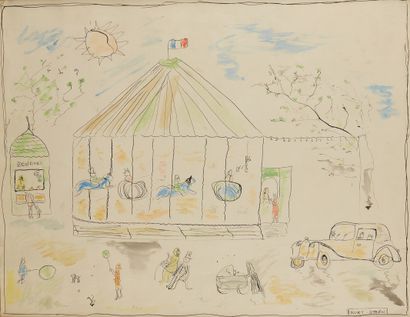 KURT STERN (1907-1989) Carousel
Mixed media on paper
Signed lower right
50 x 63 ...
