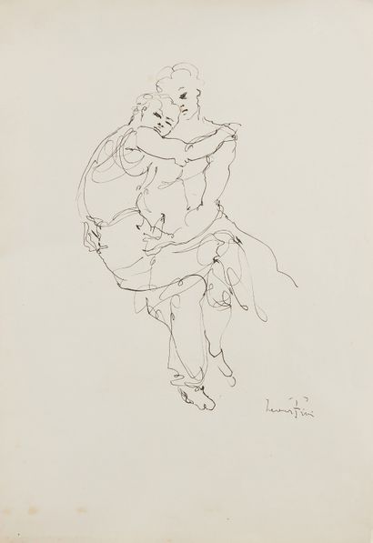 Léonor FINI (1907-1996) Studies of couples Engravings on paper
Signed lower right
33...