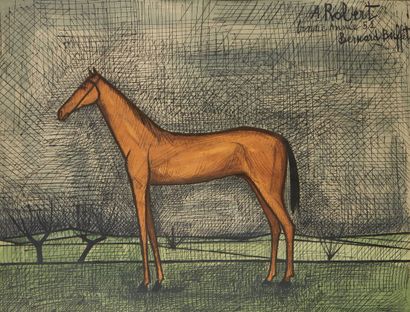Bernard BUFFET, d'après Horse
Engraving process
Annotated A Robert bonne année 1951...