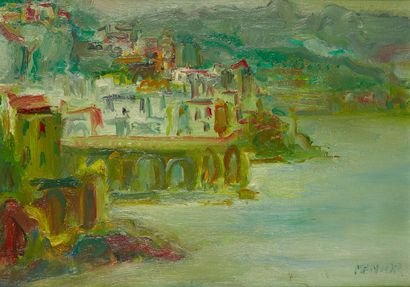 Blasco MENTOR (1918-2003) Paysage
Huile sur toile
Signée en bas à droite
33 x 46,5...