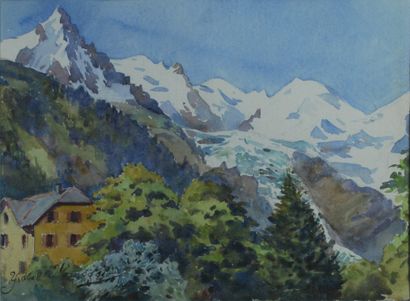 null Ysabel MINOGGIO-ROUSSEL (1865-?)

Paire d'aquarelles.

Vues de paysages de montagne....