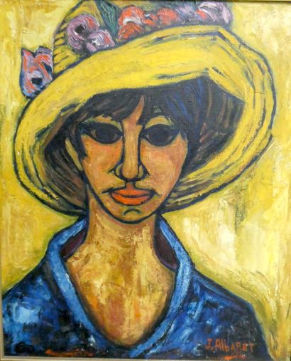 null Jean ALBARET (1920-1995)

"Femme au chapeau"

Huile sur toile signée en bas...