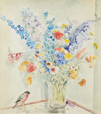 null ÉCOLE FRANÇAISE DU XXE SIÈCLE

Aquarelle représentant un bouquet de fleurs.

63...