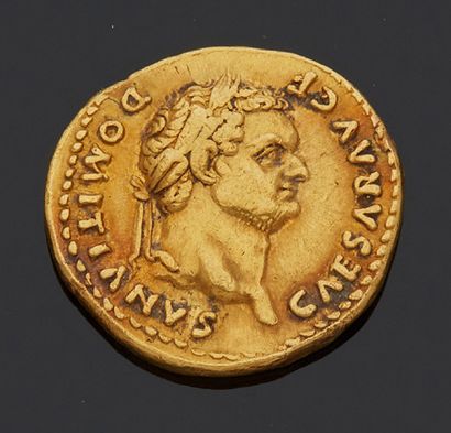 null DOMITIEN (81-96)
Auréus. 7,20 g. Rome.
Sa tête laurée à droite. R/ Sarmate à...