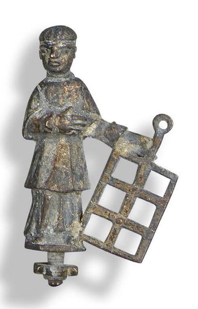 null SAINT LAURENT en bronze avec traces de dorure.
XVIIe siècle H. : 5,2 cm