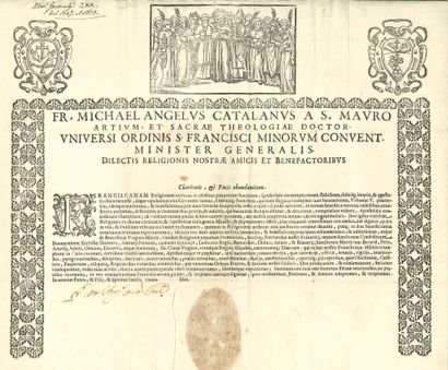 ITALIE. 16 P.S. principalement par des religieux, 1647-1796 ; 1 page oblong in-fol....