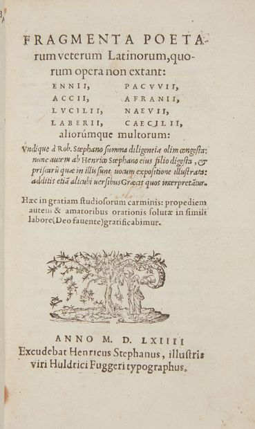 null Fragmenta poetarum veterum Latinorum, quotum opera non extant : Ennii, Accii,...