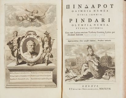 PINDARE. Pindari olympia, pythia, nemean isthmia. Oxford, Etheatro Sheldoniano, 1697....