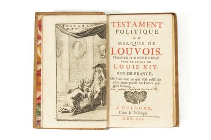 [SANDRAS DE COURTILZ, Gatien]. Testament politique du marquis de Louvois. Premier...