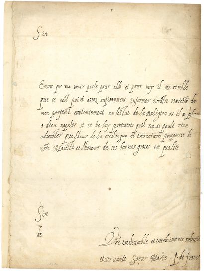 null RELIGION. 4 letters or documents.
Marie-Henriette de BOURBON (legitimated daughter...